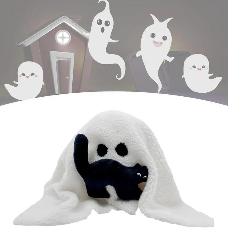 Halloween Gus The Ghost Pillow With Pumpkin