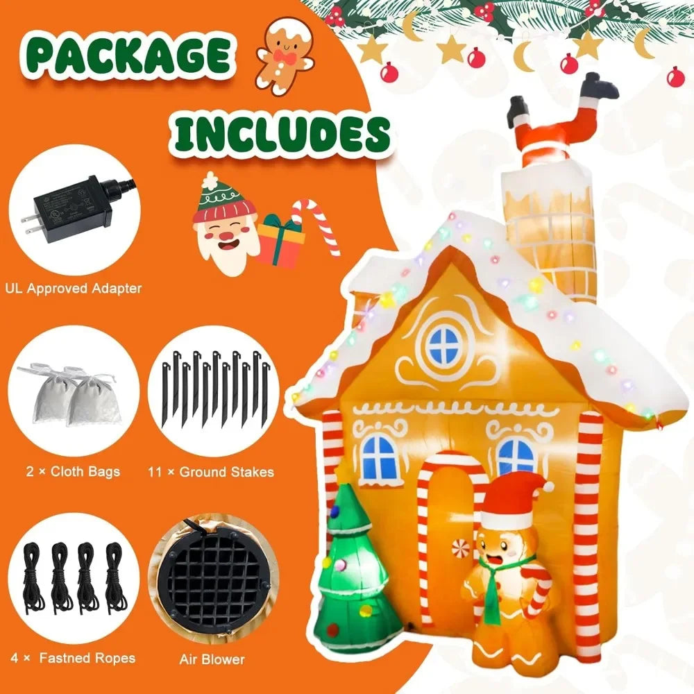 10FT Christmas Inflatable Gingerbread House