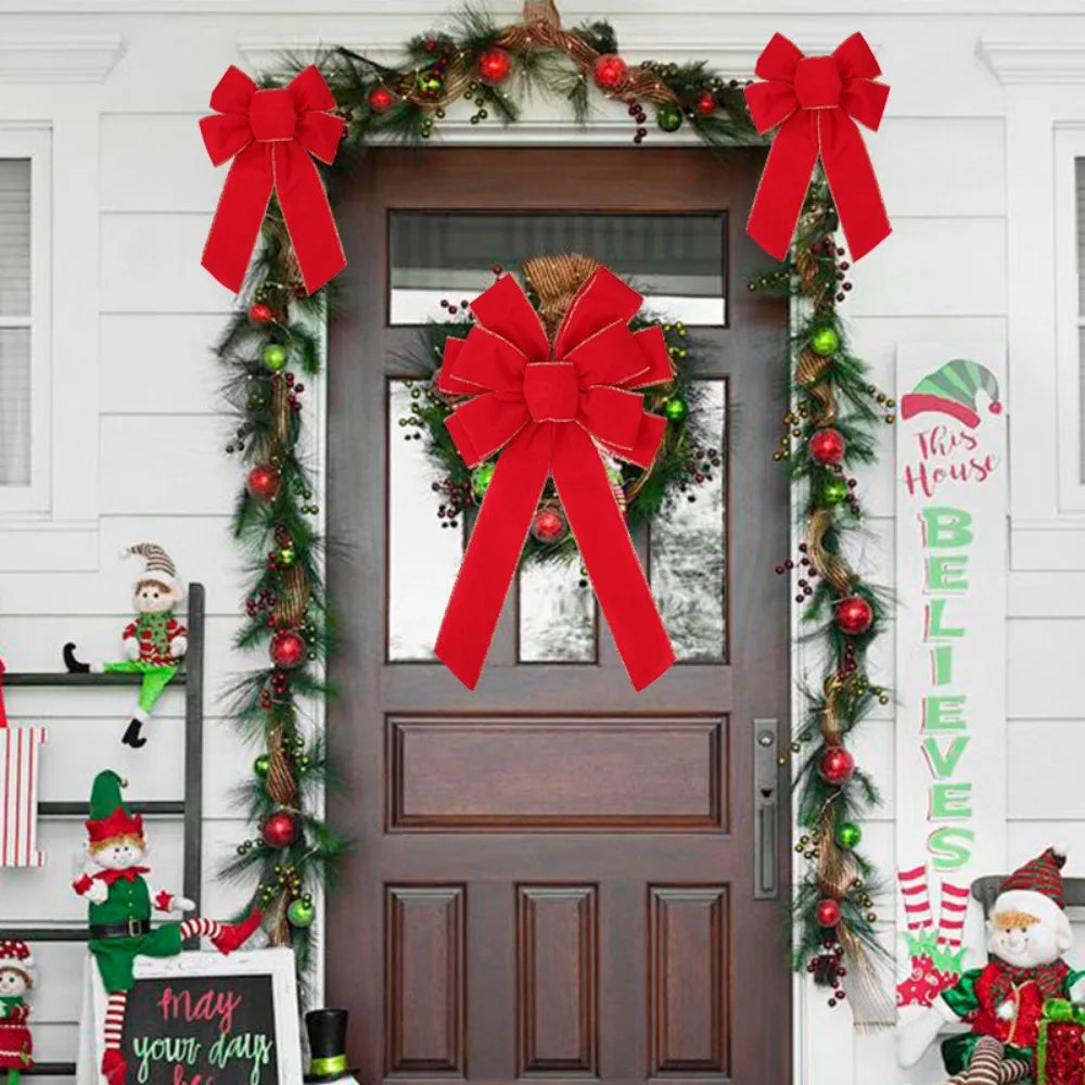 Red Velvet Christmas Bows