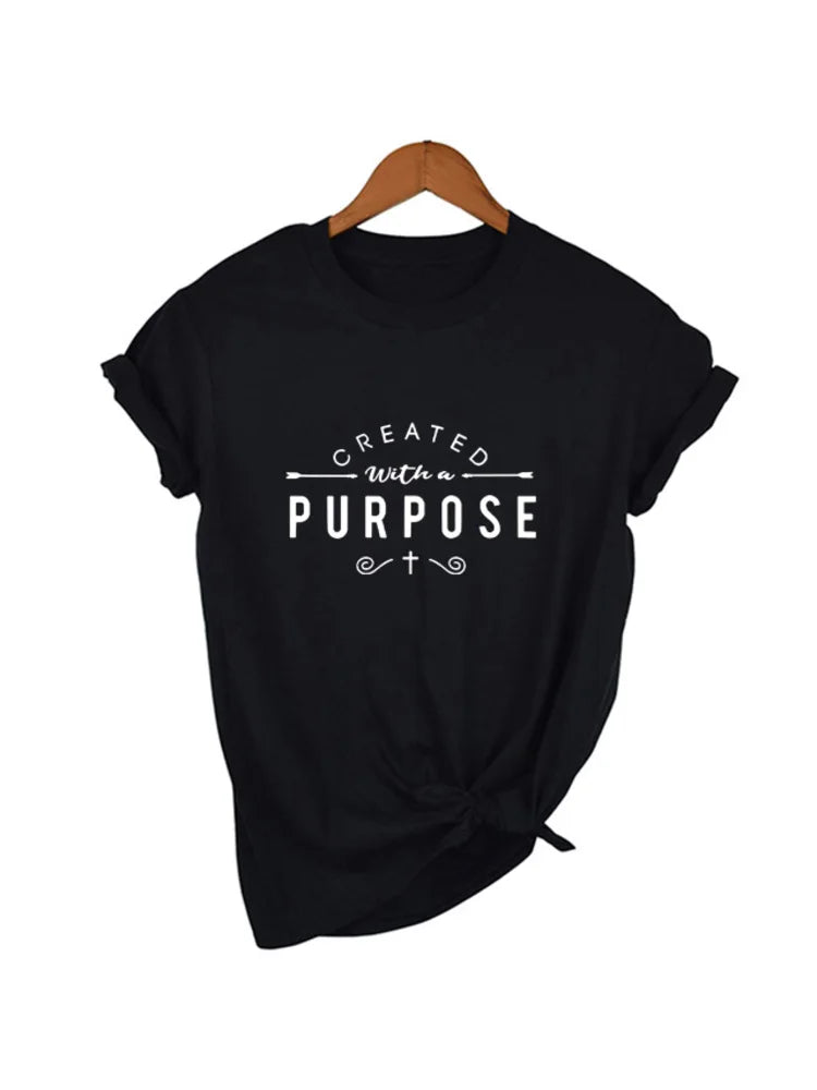 "Created With A Purpose" Cross T-Shirts