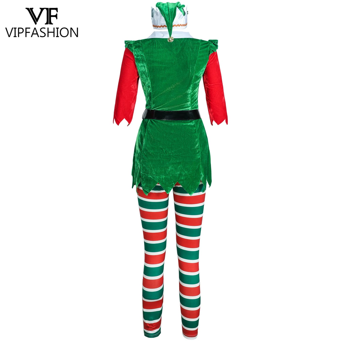 VIP FASHION Women Christmas Green Xmas Elf Suit