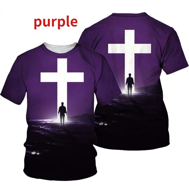 Christian 3D-Printed Cross T-Shirt