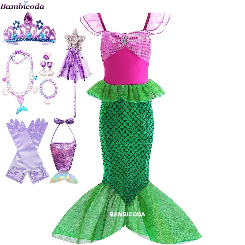 Little Mermaid Ariel Princess Dress Costumes