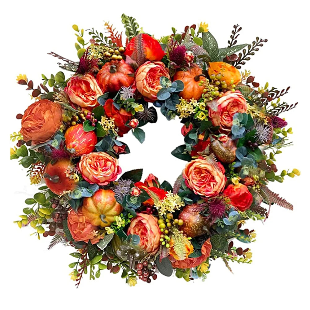 Autumn Harvest Reusable Farmhouse Wreath