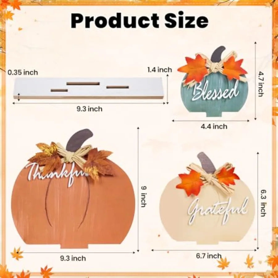 Thankful Blessed Grateful Wooden Plaque