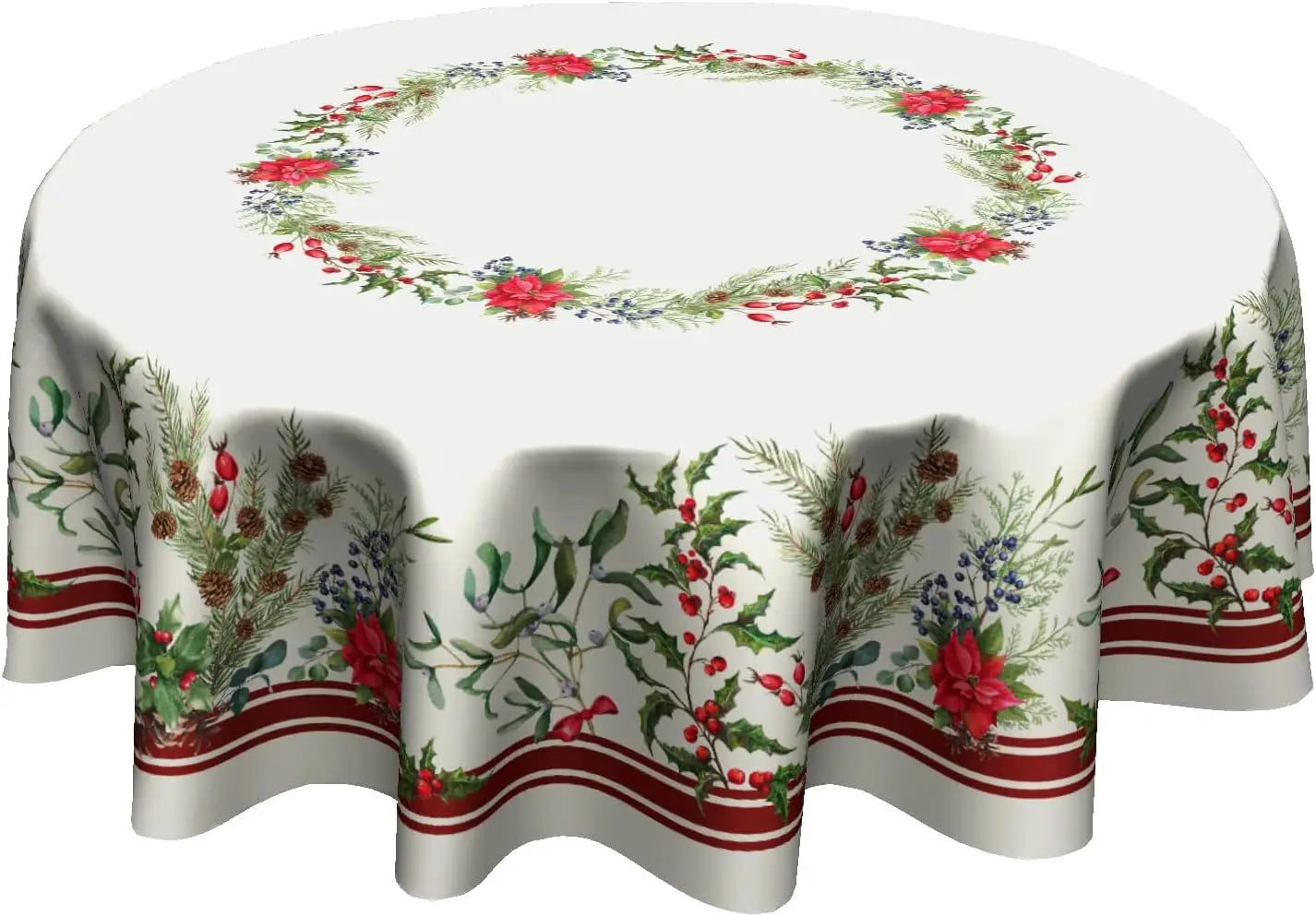 Autumn Blue Pumpkin Round Tablecloth