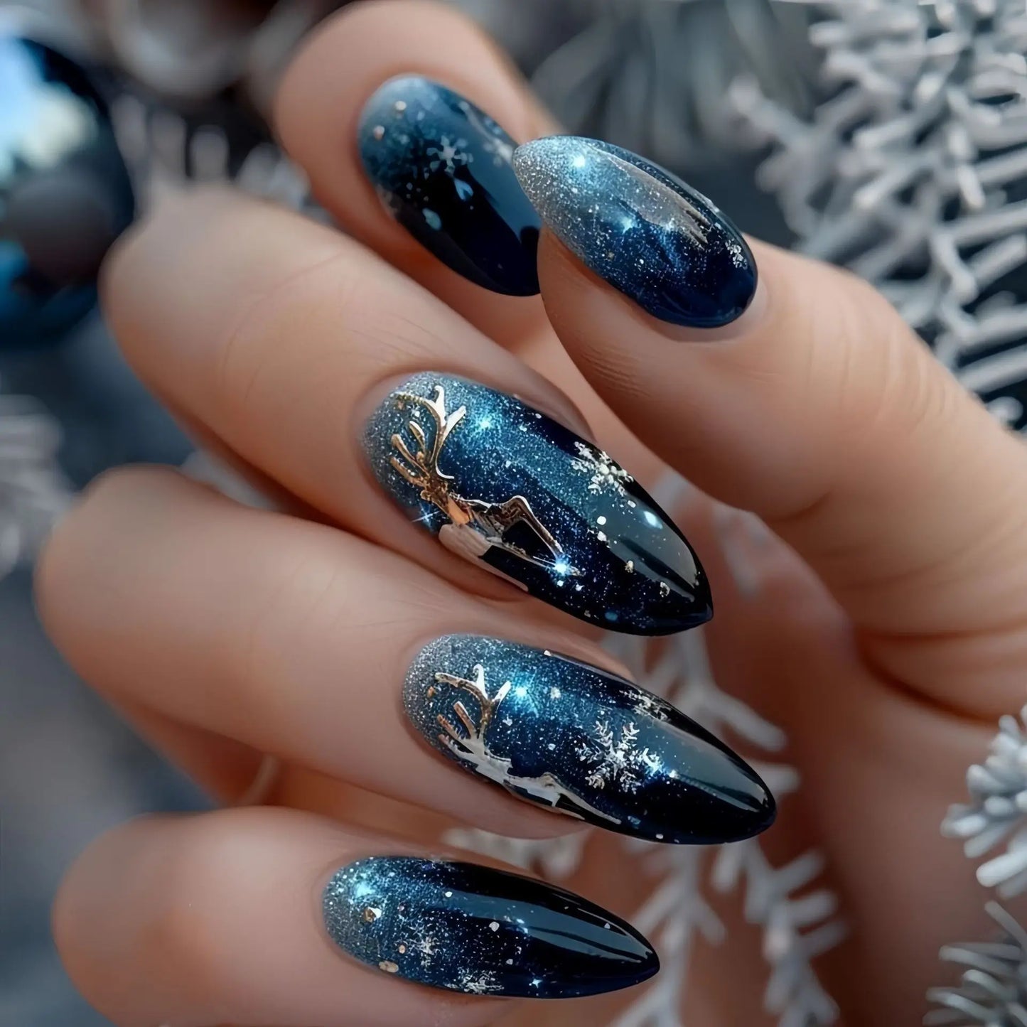 Christmas party nail art press on set