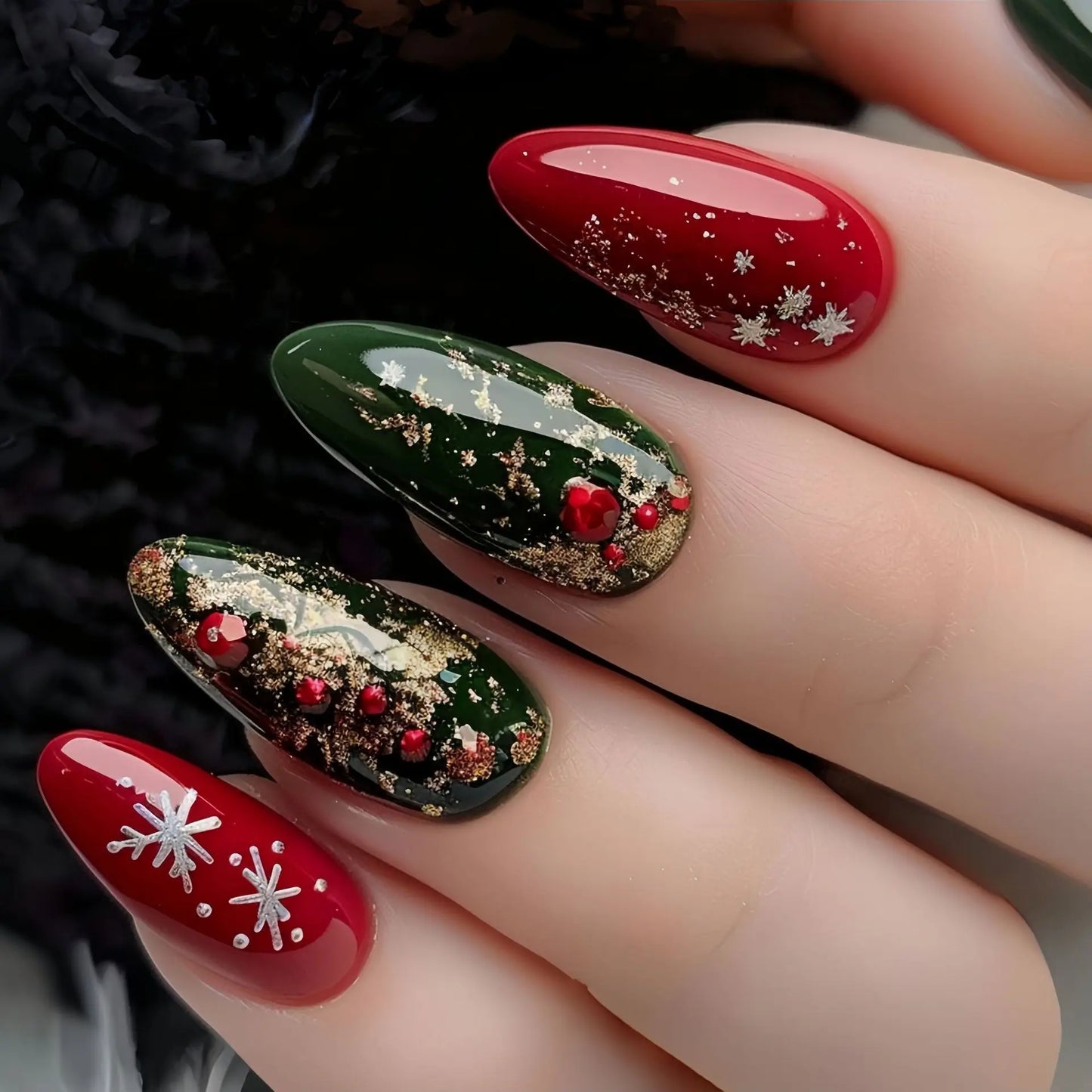 Christmas party nail art press on set
