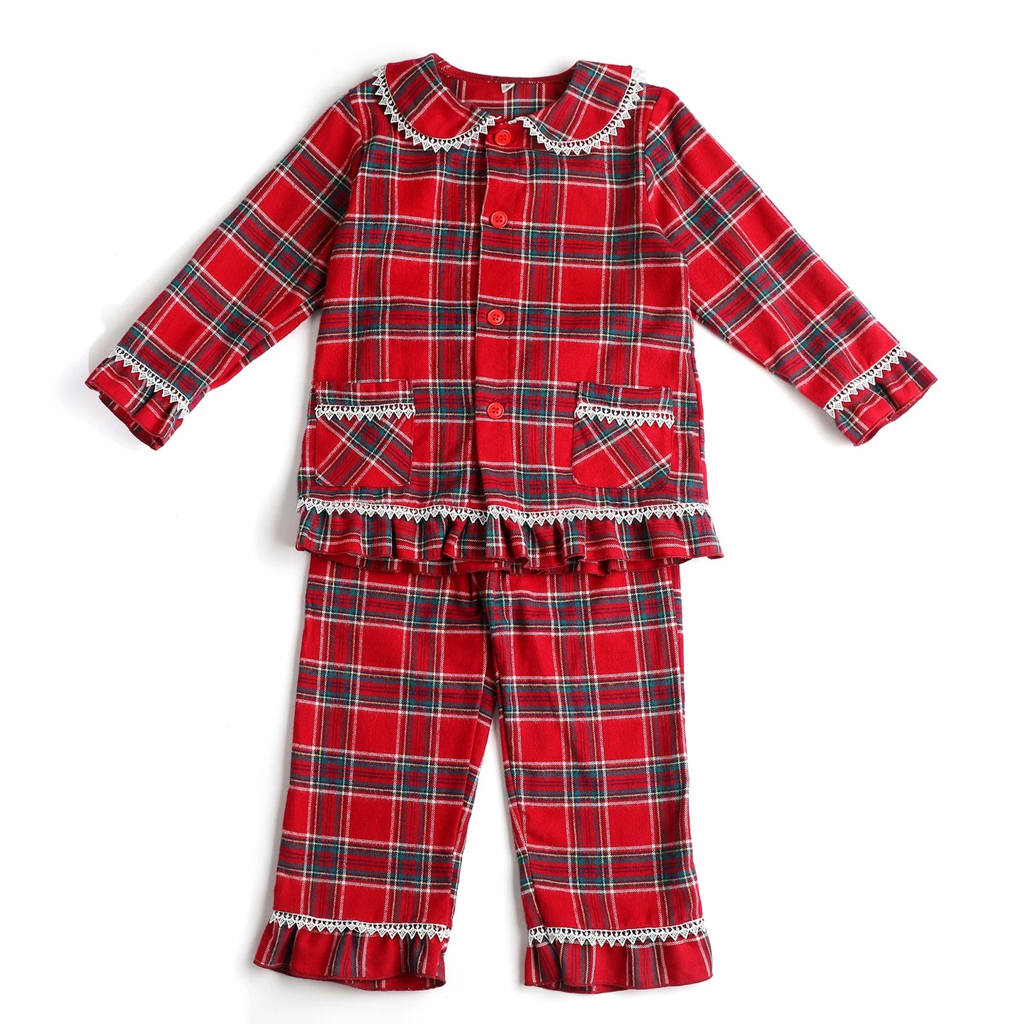 Flannel and Velvet Matching Family Pajamas Sets
