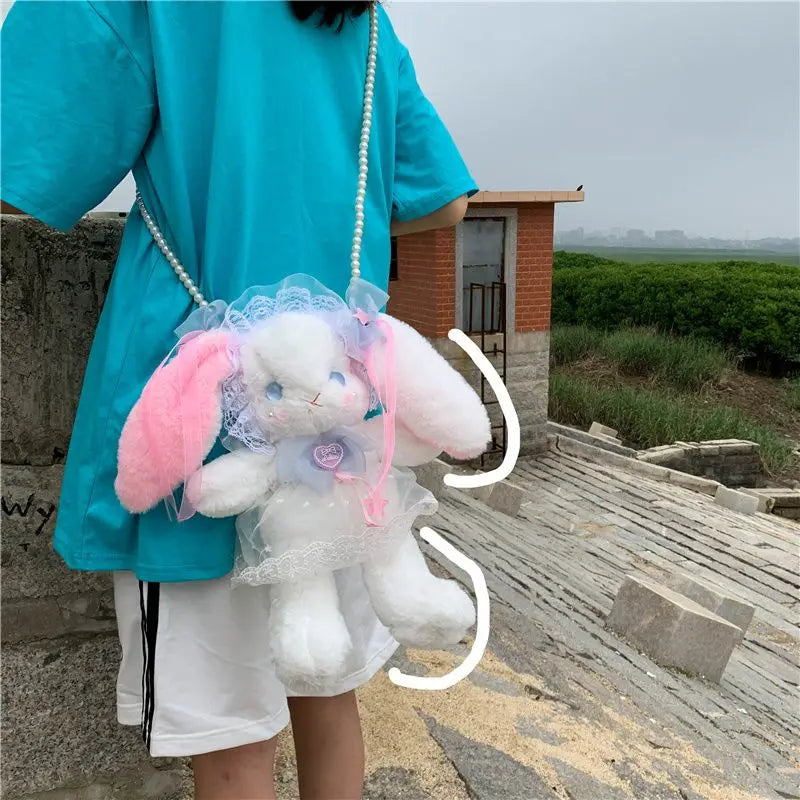 Bow Rabbit Doll Crossbody Bag