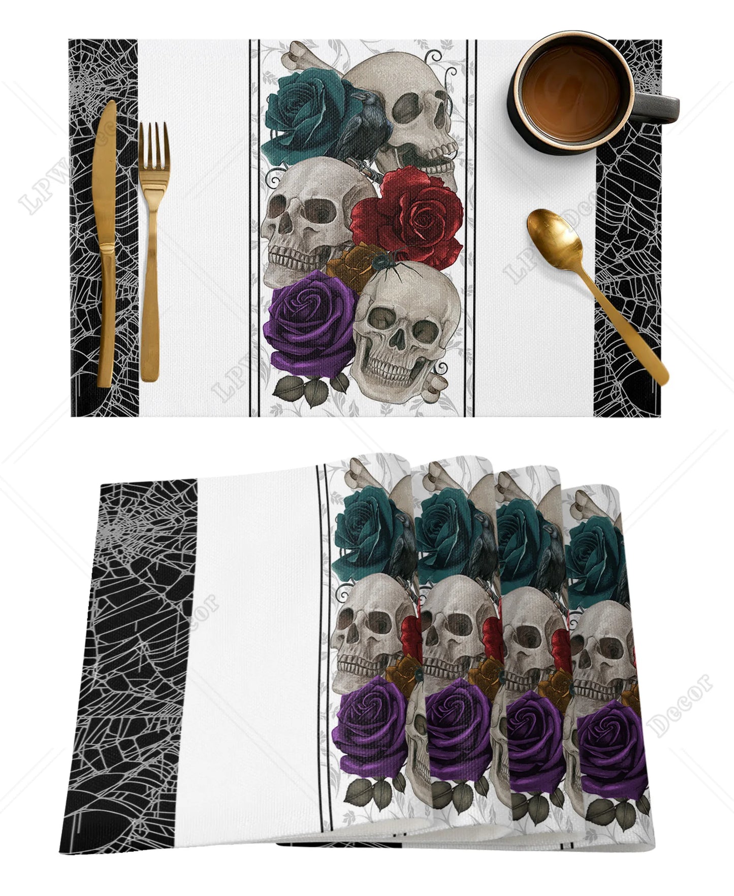 Halloween Placemat Sets (4/6 Pcs)