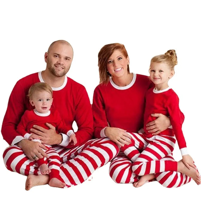 Striped Matching Family Christmas Pajamas