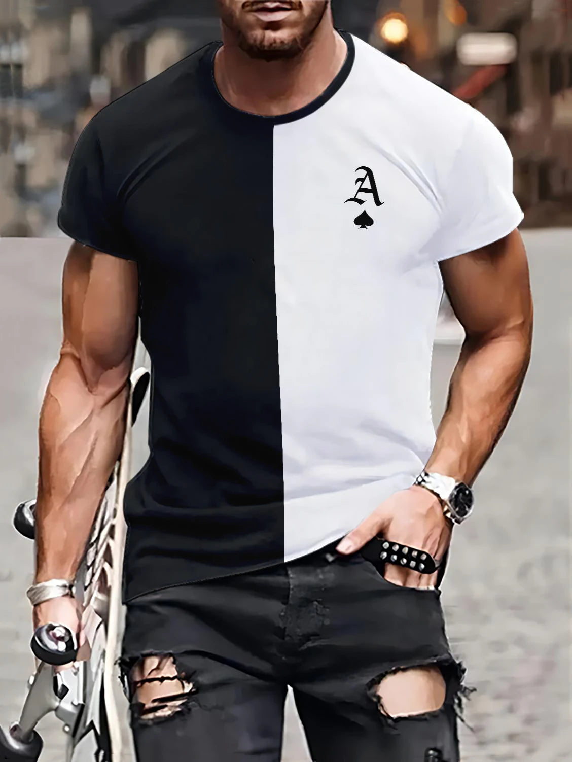 Casual Faith Split Color T-Shirt