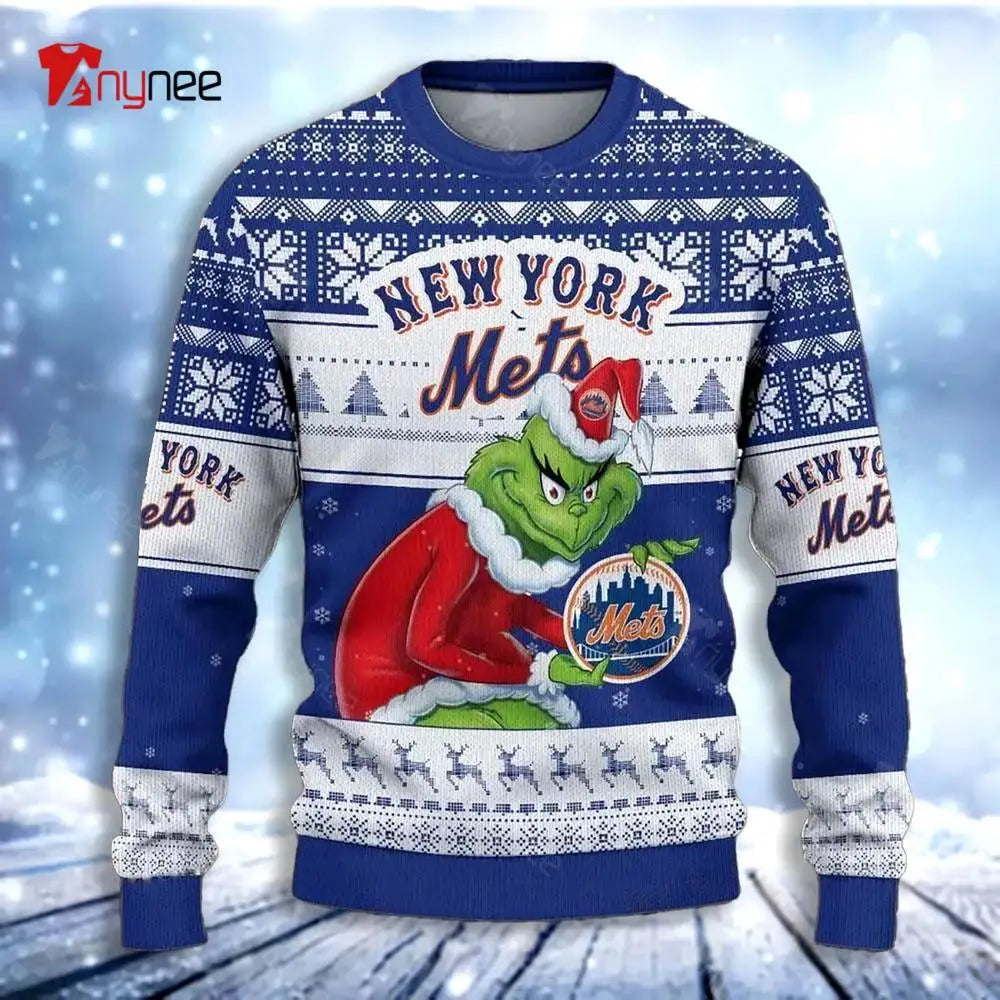 Grinch New York Mets Ugly Christmas Sweater