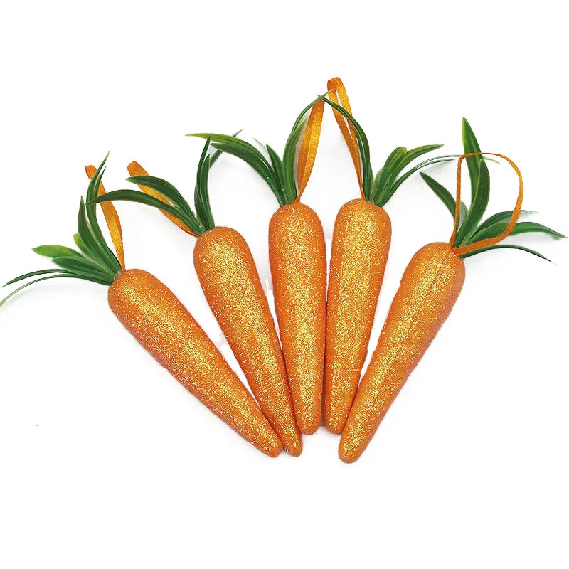 Shiny Foam Carrot Decorations β 12x2cm π₯β¨