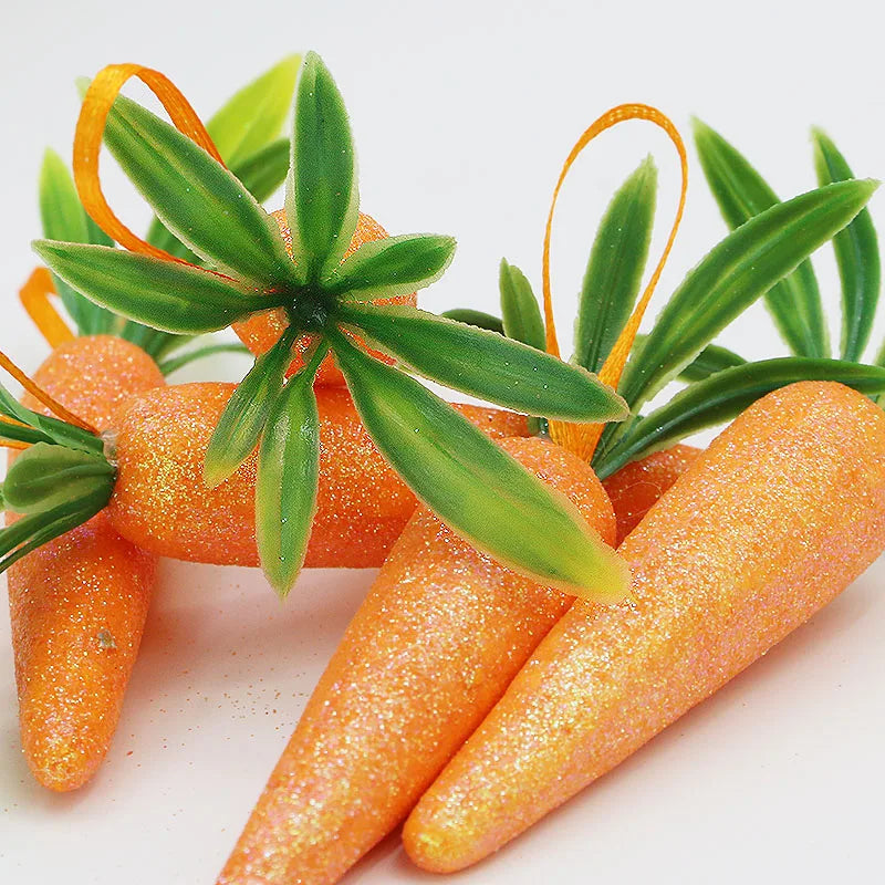 Shiny Foam Carrot Decorations β 12x2cm π₯β¨