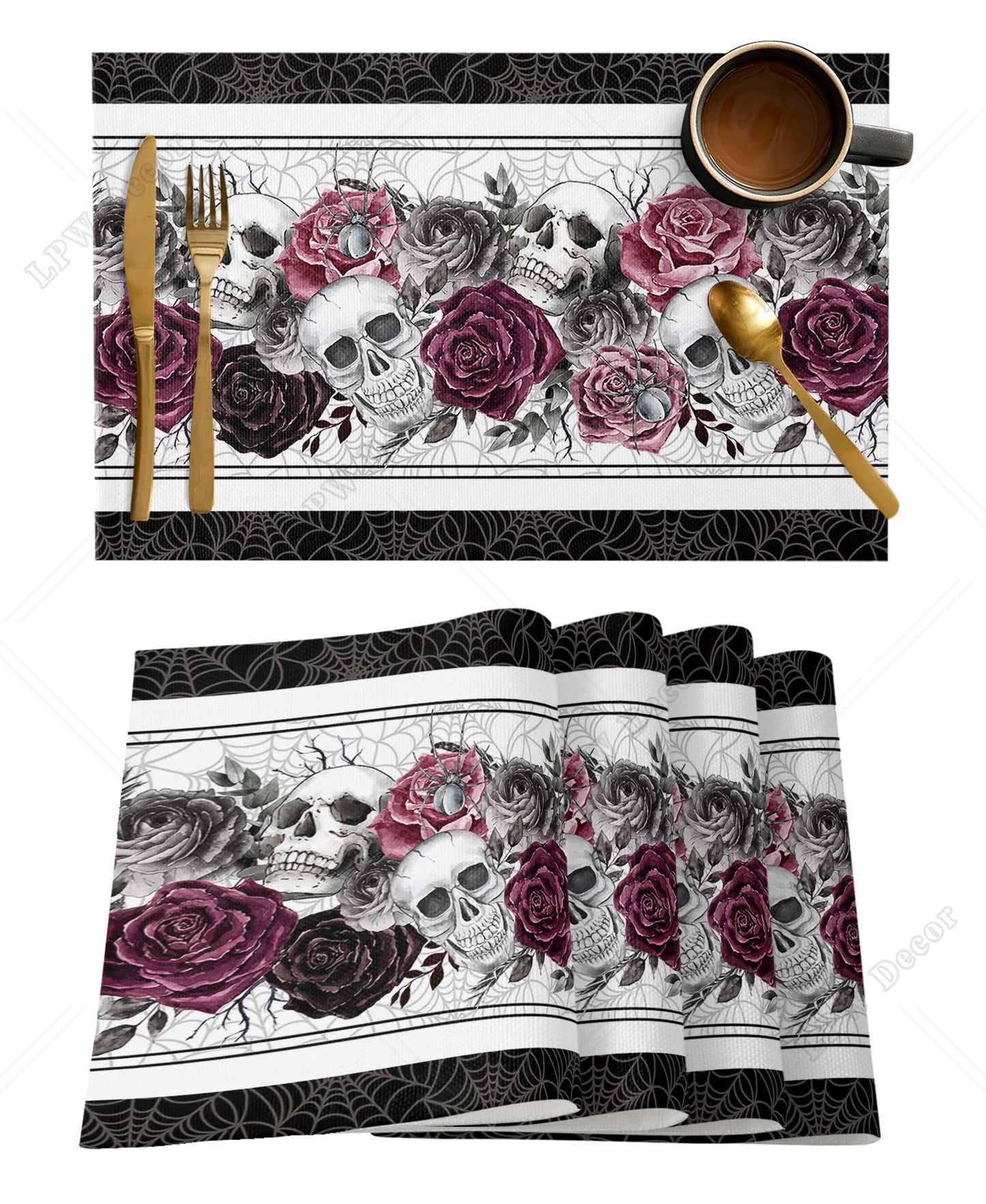 Halloween Placemat Sets (4/6 Pcs)