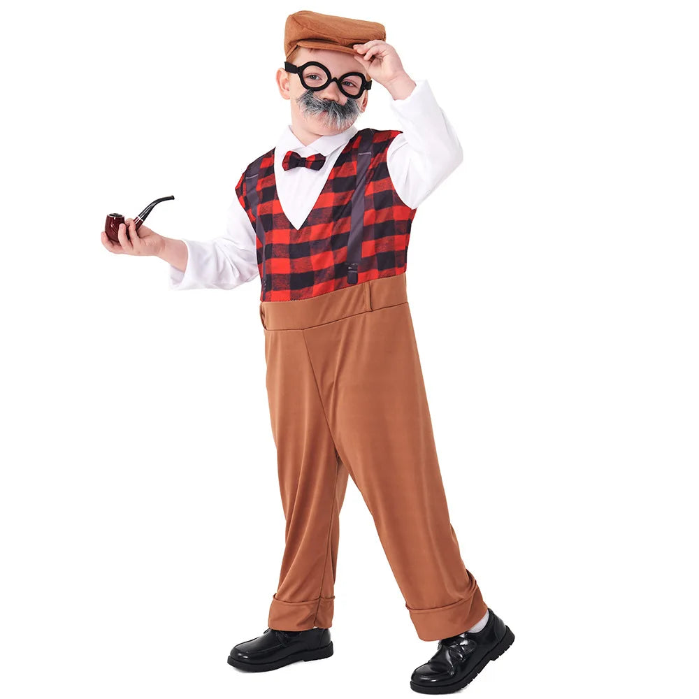 Old Timer, Old Man Grandpa Costume Set