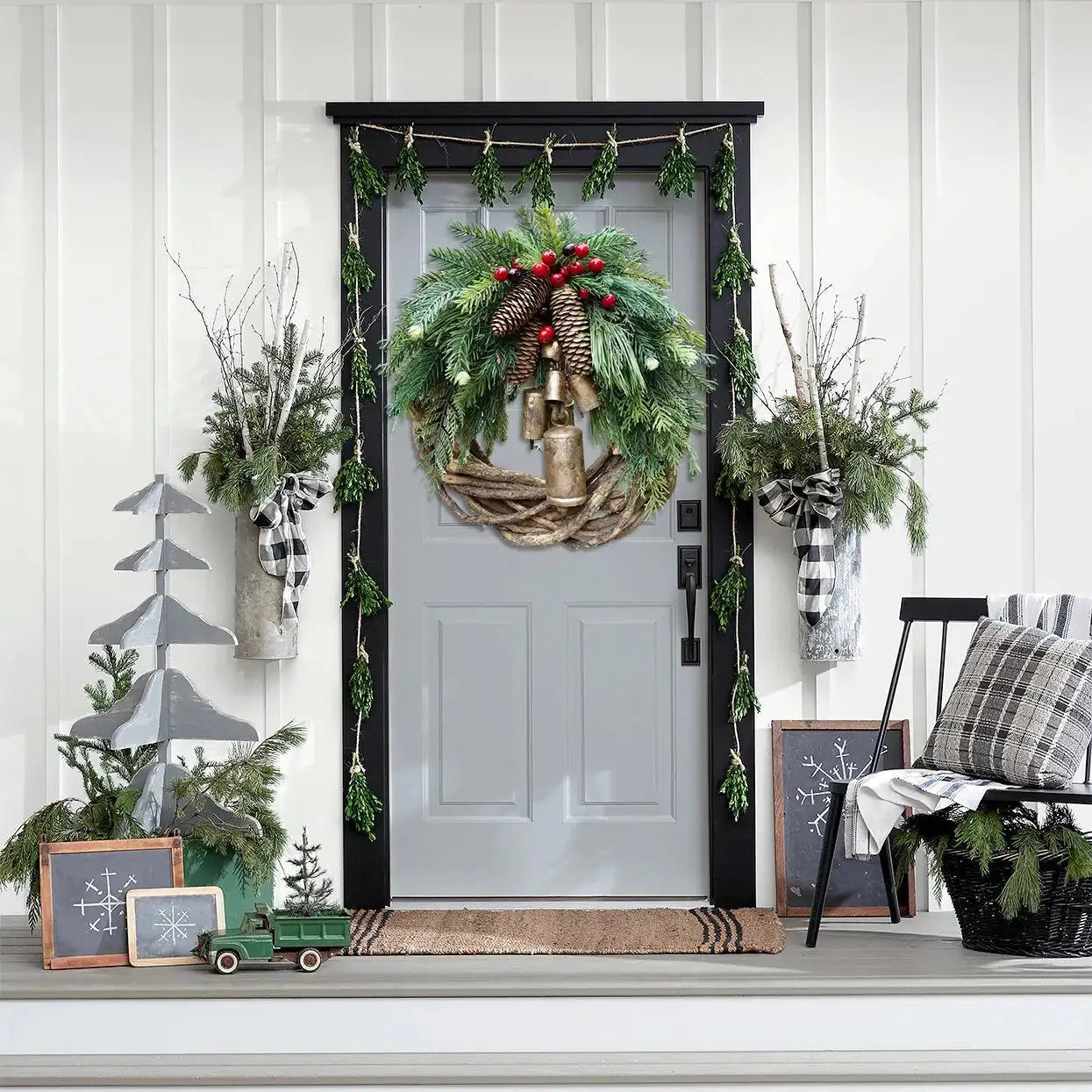 Boho Garland Christmas Wreath