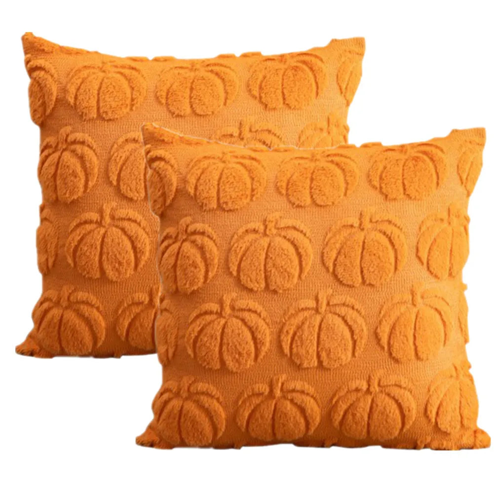 Fluffy Plush Decorative Autumn Throw Pillow Covers (17 x 17 in)