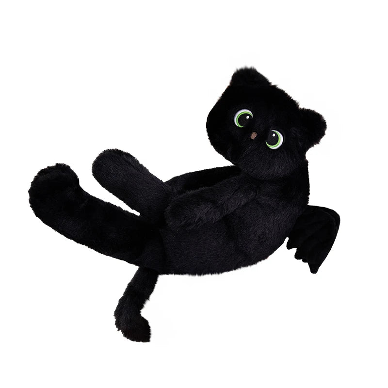 Black Cat with Wings Pillow