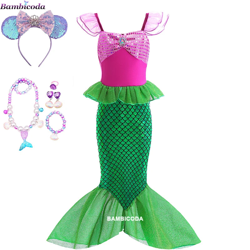 Little Mermaid Ariel Princess Dress Costumes