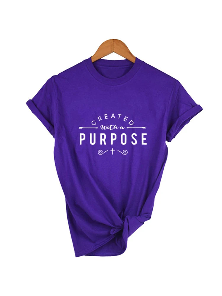 "Created With A Purpose" Cross T-Shirts