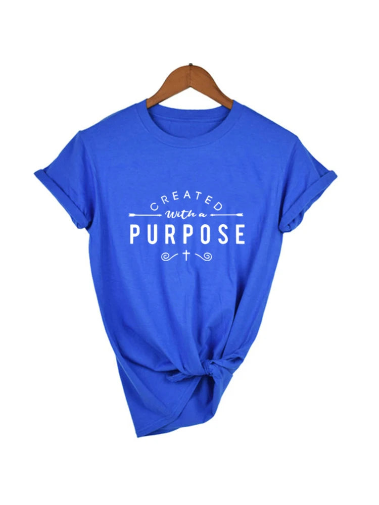 "Created With A Purpose" Cross T-Shirts
