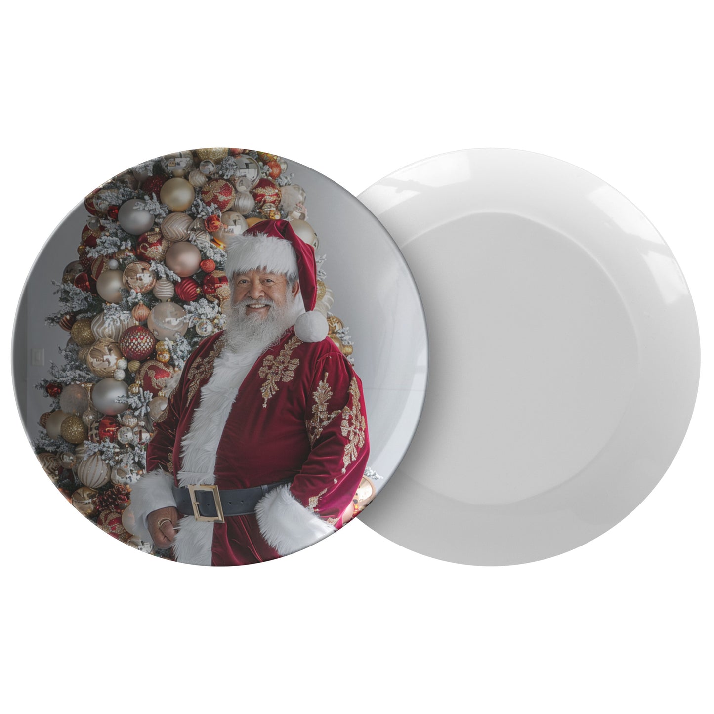 Santa in Red Plate 3