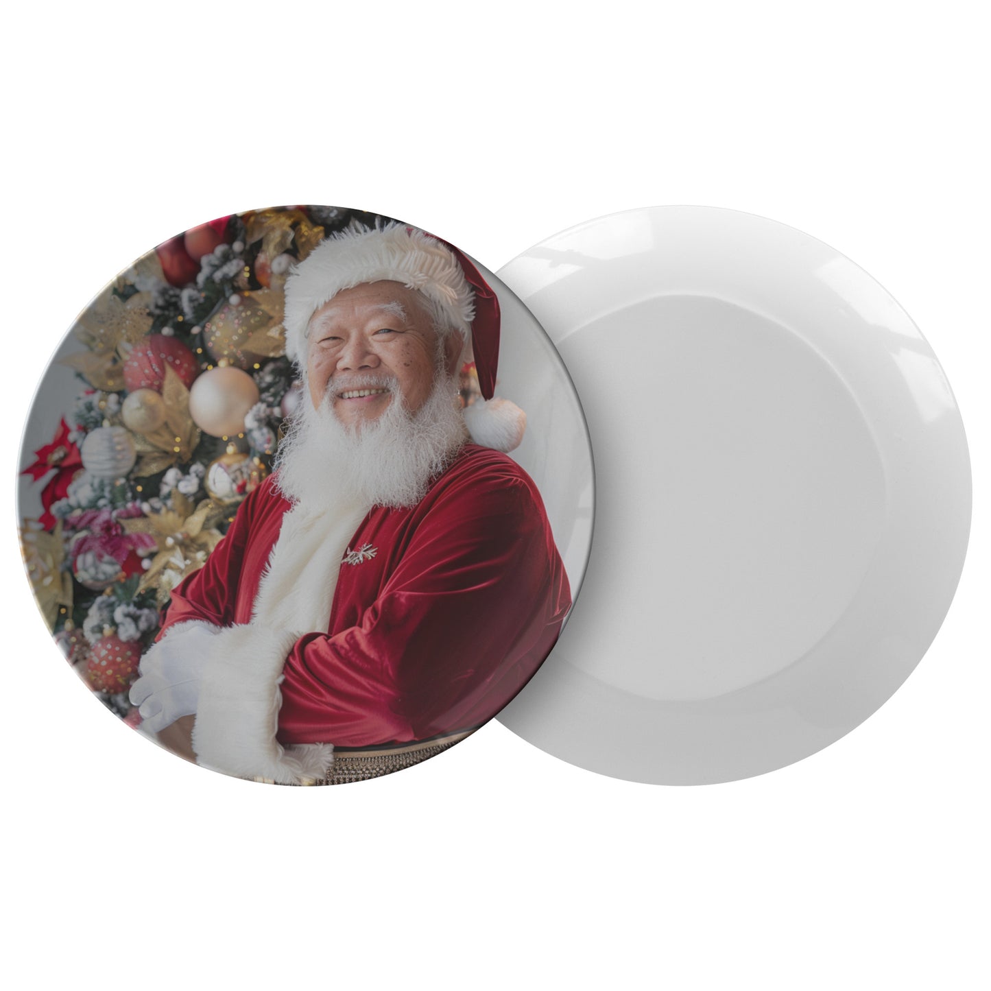 Santa in Red Plate 4
