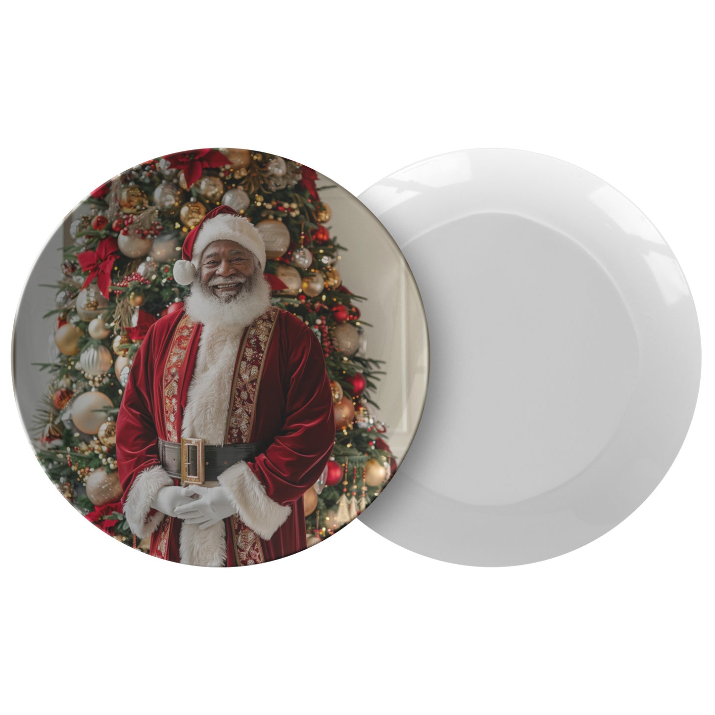 Santa in Red Plate