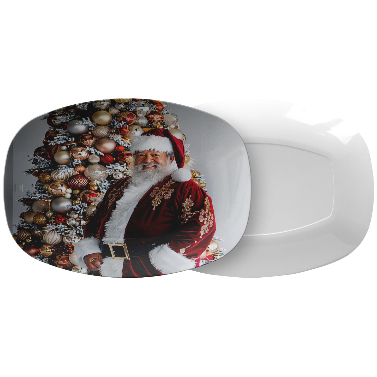 Santa in Red Platter 3