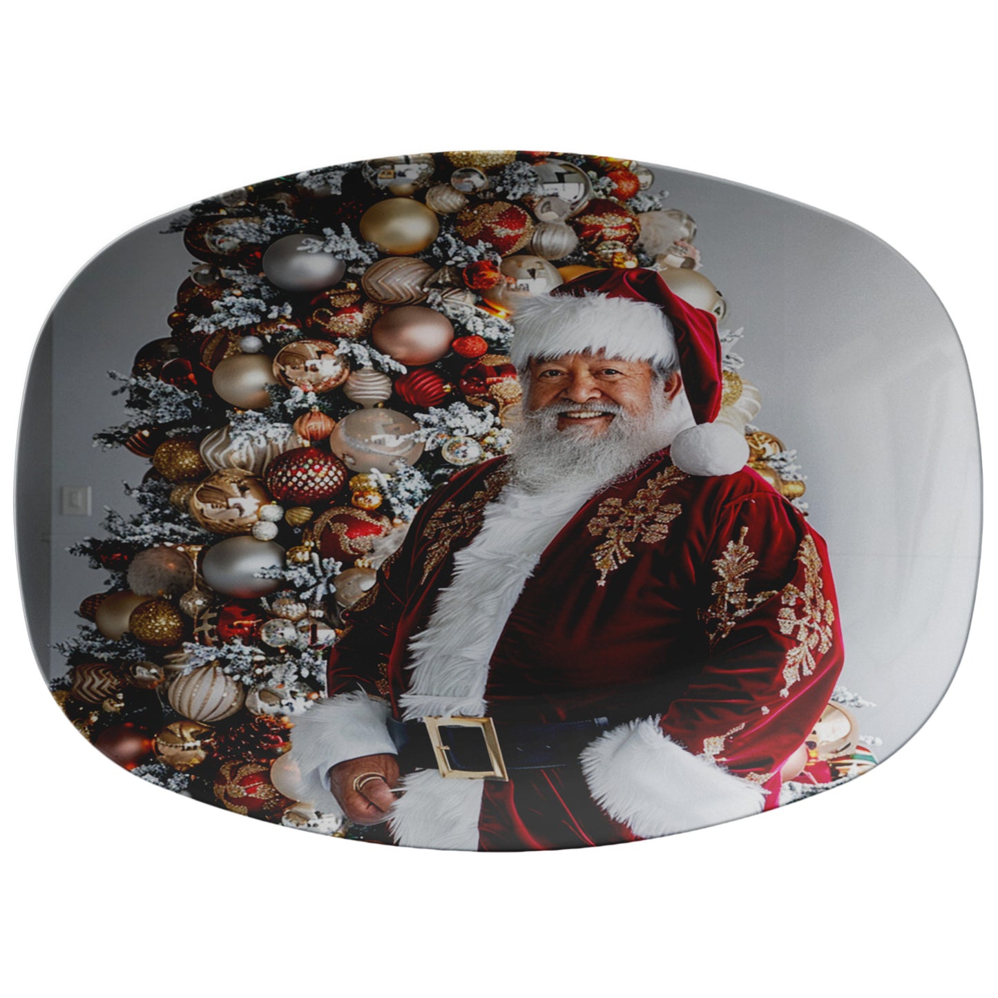 Santa in Red Platter 3