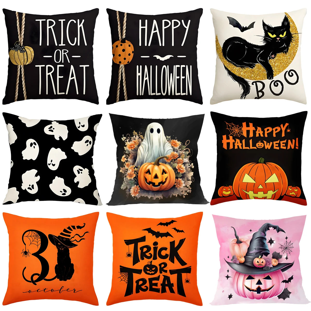 Halloween Pillowcases (17 x 17)