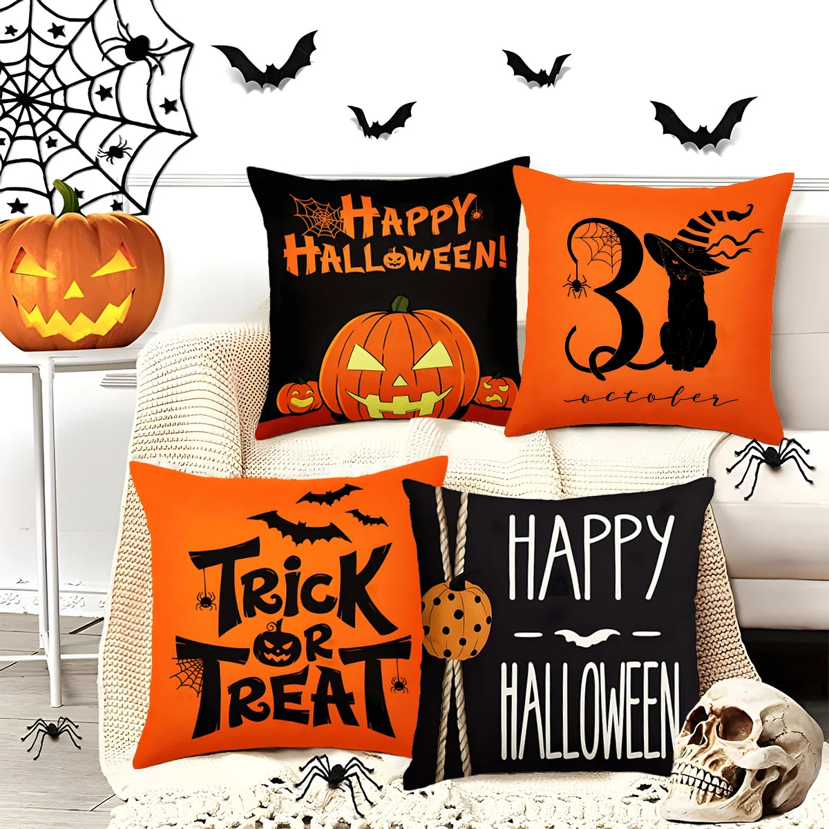 Halloween Pillowcases (17 x 17)