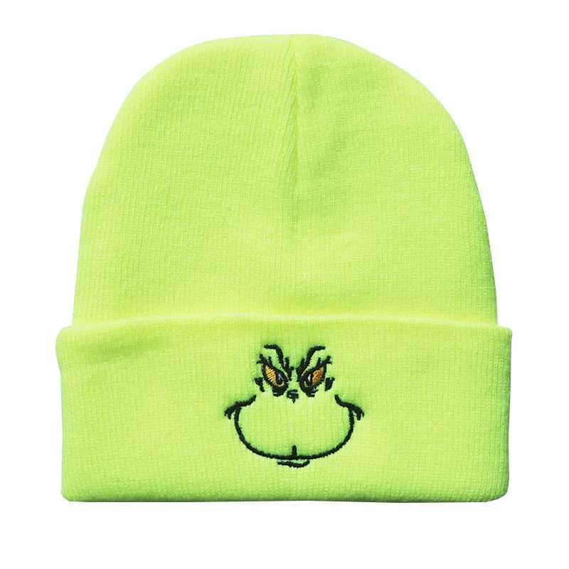 Embroidery Grinch Beanies