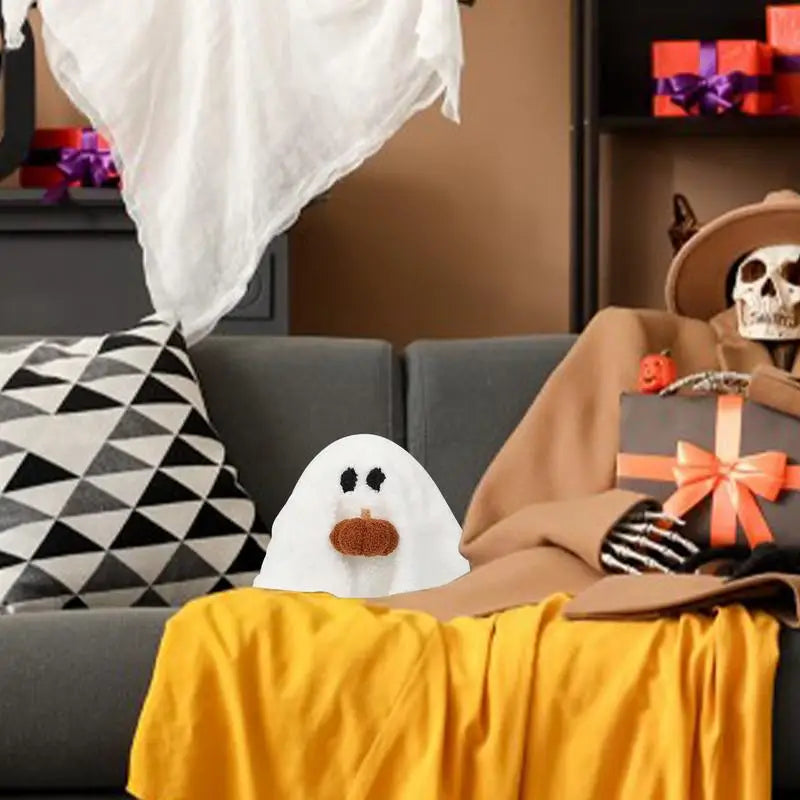 Halloween Gus The Ghost Pillow With Pumpkin