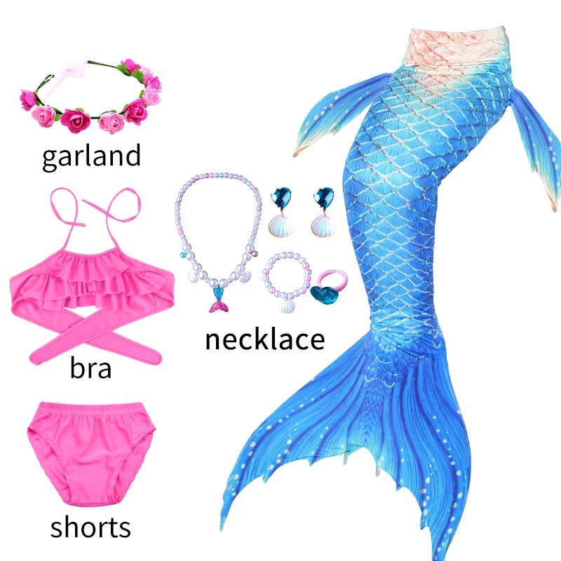 NEW Design 4Pcs 5Pcs/Set Kids Mermaid Tails