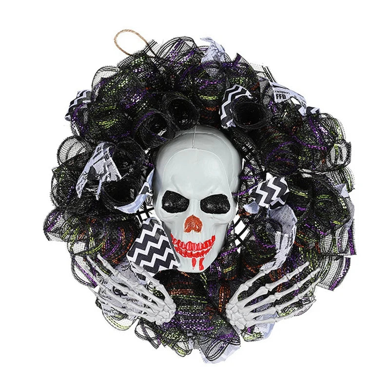 Halloween Skull Wreath