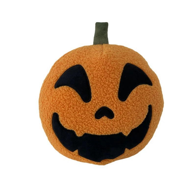 Soft Plush Halloween Ghost and Pumpkin Throw Pillow