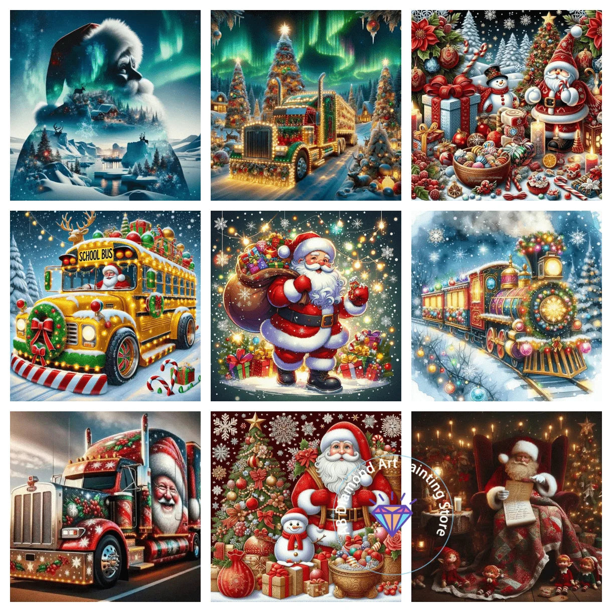 Holiday Diamond Painting Kit 5D DIY Cartoon