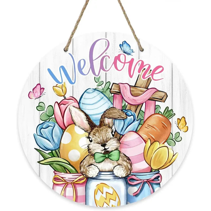 Easter Wooden Welcome Door Decorations