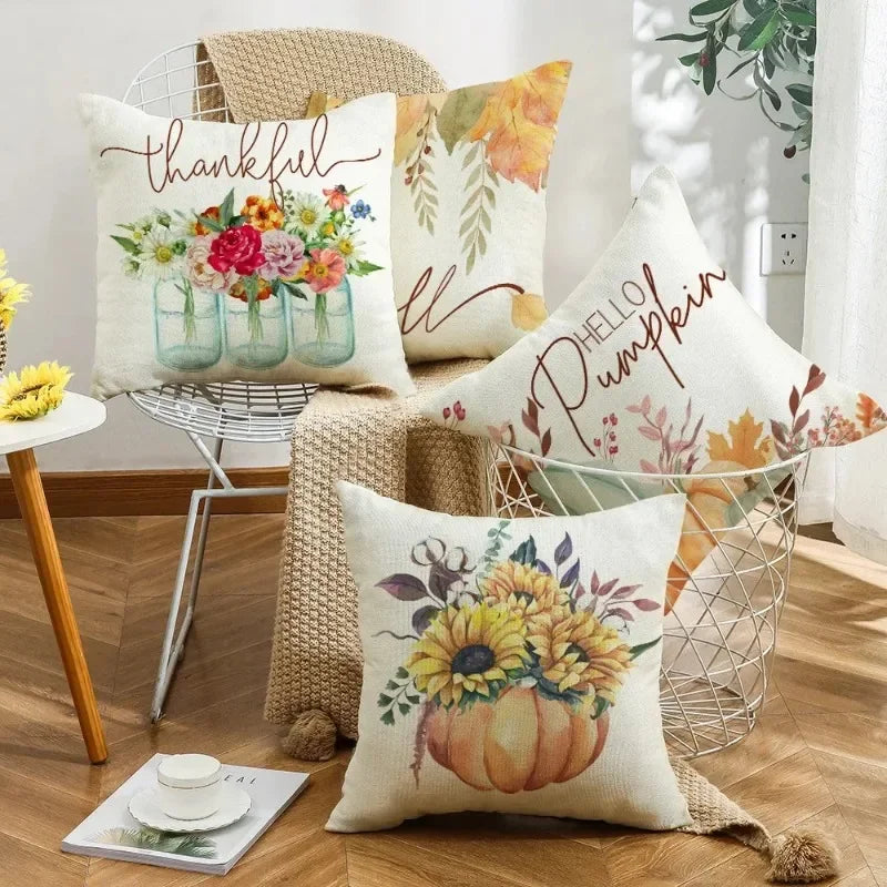 Fall Pumpkin Cushion Covers