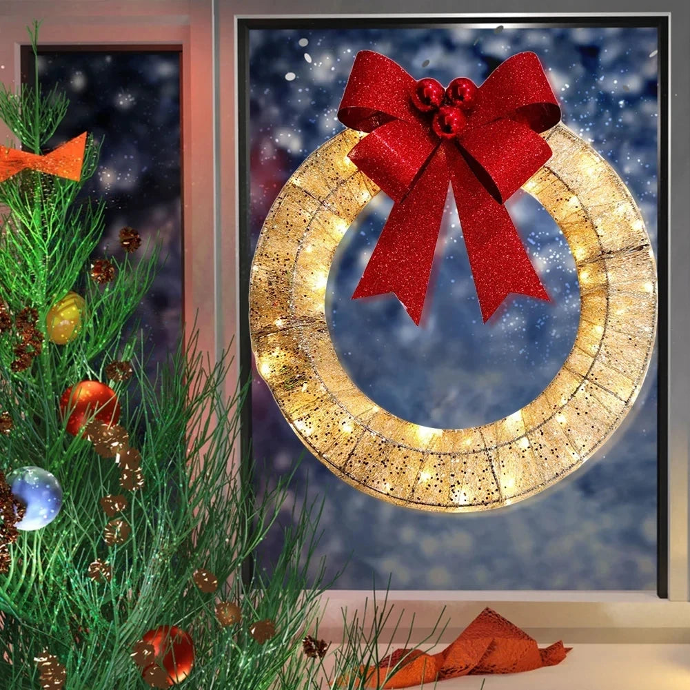 LED Lighted Christmas Wreath
