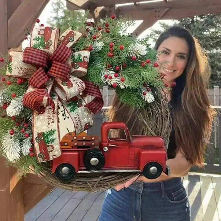 Old-Fashioned Mini Truck Wreath