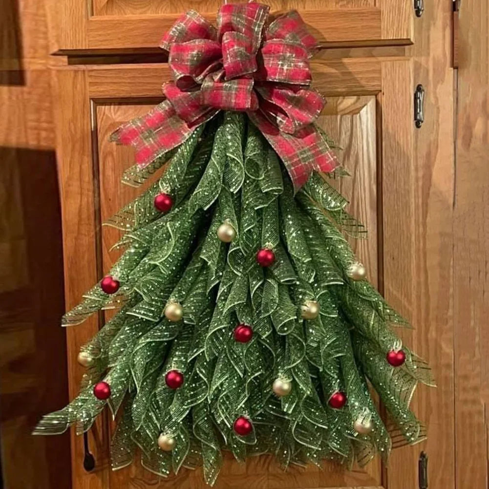 Front Door Christmas Tree Wreath