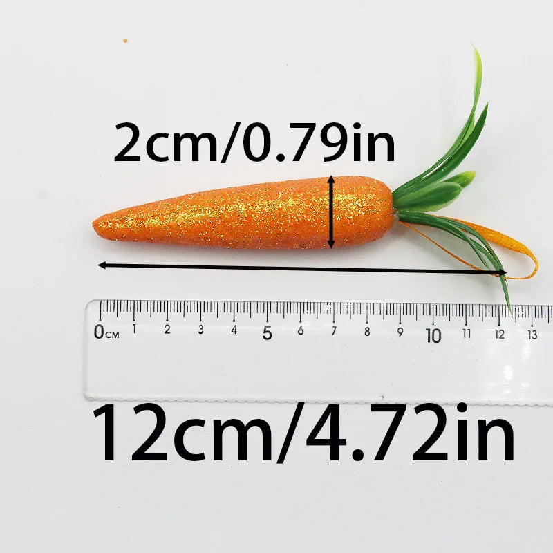 Shiny Foam Carrot Decorations β 12x2cm π₯β¨