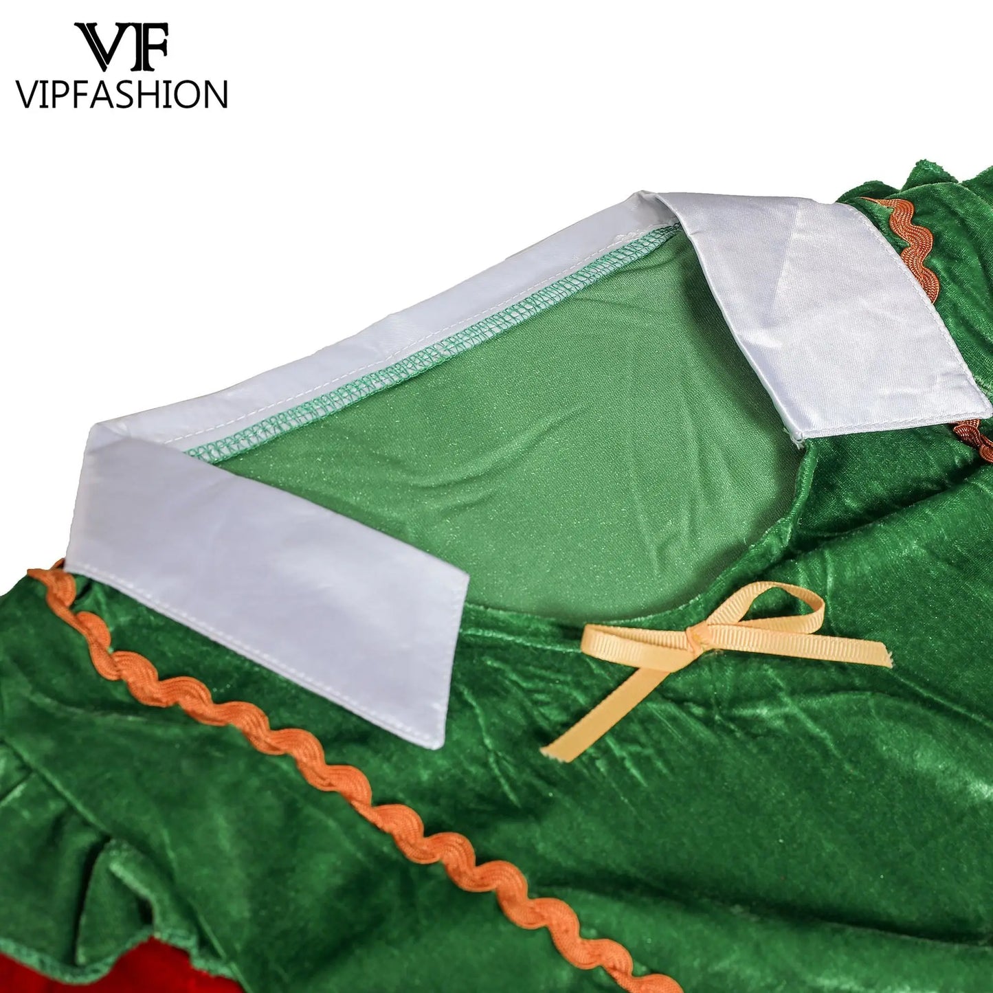 VIP FASHION Women Christmas Green Xmas Elf Suit