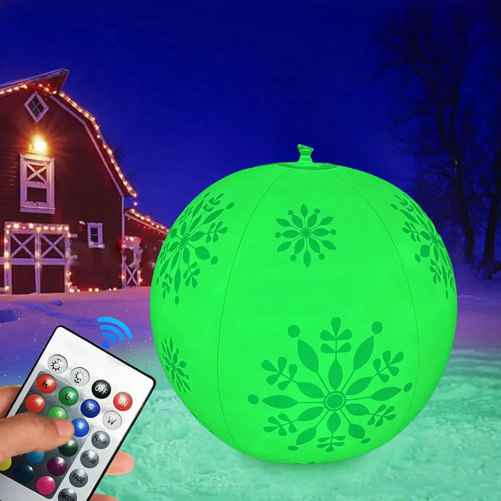 Inflatable Snowflake or Penguin Ornament (with LED lights)