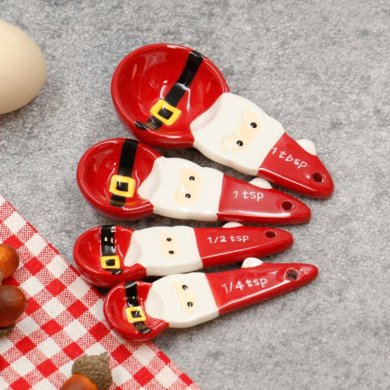 4 Pcs/set Christmas Characters Measuring Tools Set